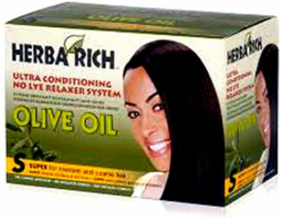 Herba Rich Olive Oil Ultra Conditioning No Lye Relaxer System Stiraggio Regular Trattamento Lisciante Capelli