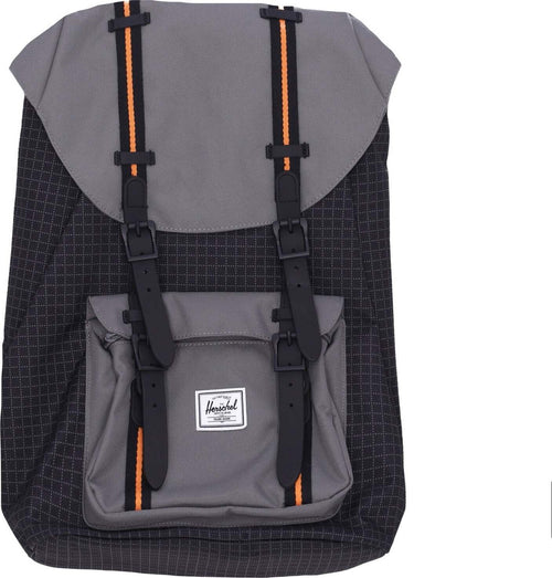 HERSCHEL-Zaino-Uomo-Little-America-Mid-Volume-Black-Grid/gargoyle-da-uomo