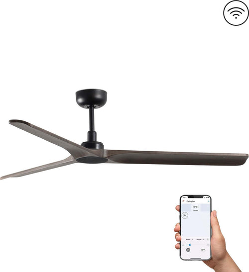 HEYWOOD M Ventilatore da soffito nero SMART Fai da te/Prodotti per la costruzione/Riscaldamento e raffreddamento/Sistemi mobili di climatizzazione/Ventilatori/Ventilatori da soffitto Led Mall Home - Napoli, Commerciovirtuoso.it