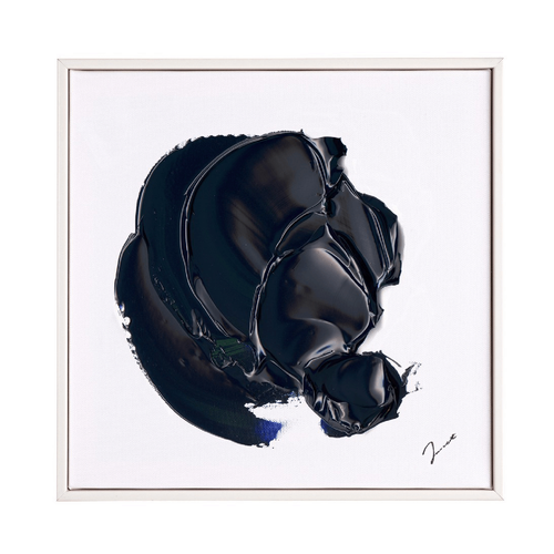 Quadro dipinto trilix nero 30 x 30 su tela dipinta a mano su struttura in legno di abete