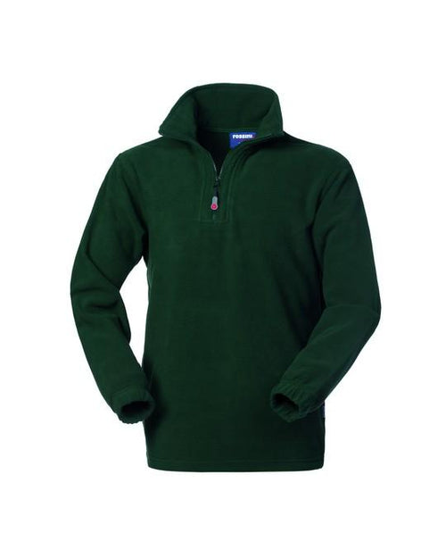 Pile Cerniera Corta Verde Pile da Lavoro Mezza Zip Officina Industria tempo Libero