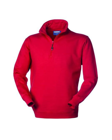 Felpa Perth Rosso Felpa Mezza Zip Officina Meccanico Industria Magazziniere