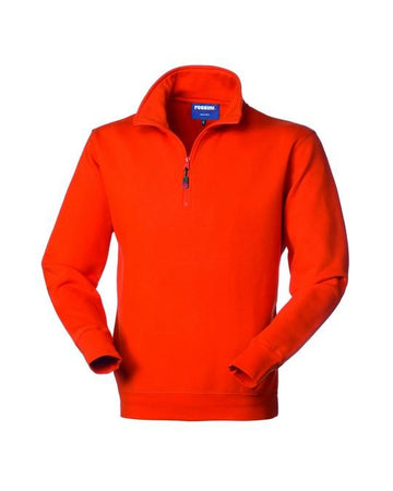 Felpa Perth Arancio Felpa Mezza Zip Officina Meccanico Industria Magazziniere