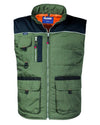 Gilet Morgan Verde Gilet Imbottito Multitasche da Lavoro Pescatore Cacciatore