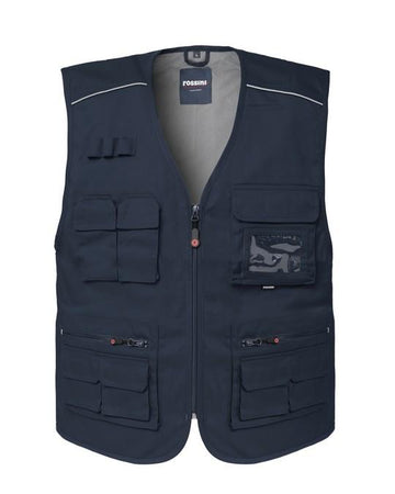 Gilet Florida Blu Gilet Multitasche da Lavoro Tempo Libero Elettricista Pescatore Installatore
