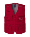 Gilet Florida Rosso Gilet Multitasche da Lavoro Tempo Libero Elettricista Pescatore Installatore