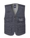 Gilet Florida Grigio Melange Gilet Multitasche da Lavoro Tempo Libero Elettricista Pescatore Installatore