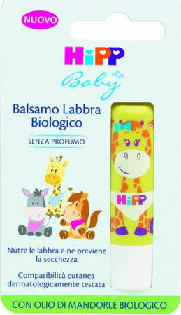 HIPP Balsamo Labbra Biologico senza profumo Burro Cacao Bambini con Olio di Mandorle Bio Cura della Persona Sanitaria Gioia del Bimbo - Villa San Giovanni, Commerciovirtuoso.it