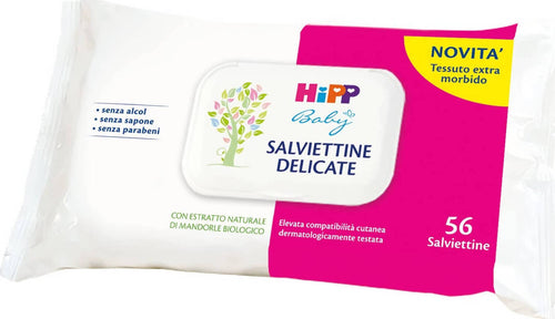 HIPP Salviettine Delicate 56 pezzi Hipp Baby Salviette Umide Delicate 56 Pezzi Olio Di Mandorla No Alcol Salviettine Sanitaria Gioia del Bimbo - Villa San Giovanni, Commerciovirtuoso.it