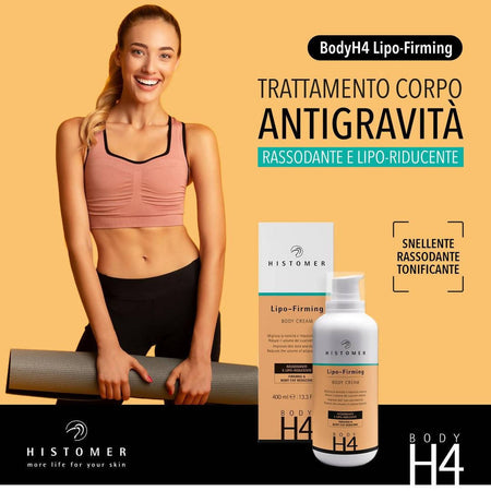 Histomer Body H4 Lipo-Firming Crema Corpo 400ml Crema Corpo Rassodante Snellente per Pelli Più Toniche 4 Principi Attivi