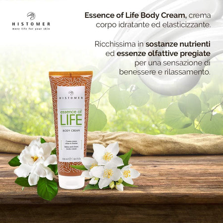 Histomer Essence of Life Body Cream 250ml Crema Corpo Idratante profumata Cellule staminali attive