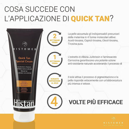 Histomer Histan Quick Tan Special Cream Acceleratore Fissatore Solare Per Abbronzatura 250 Ml