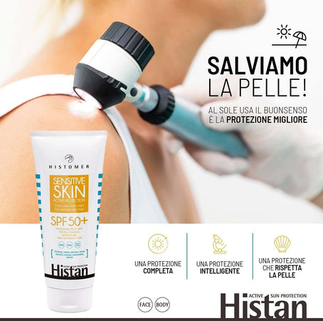 Histomer Histan Sensitive Skin Active Protection Spf 50 200ml Crema Alta Protezione Solare Pelli Sensibili E Allergiche