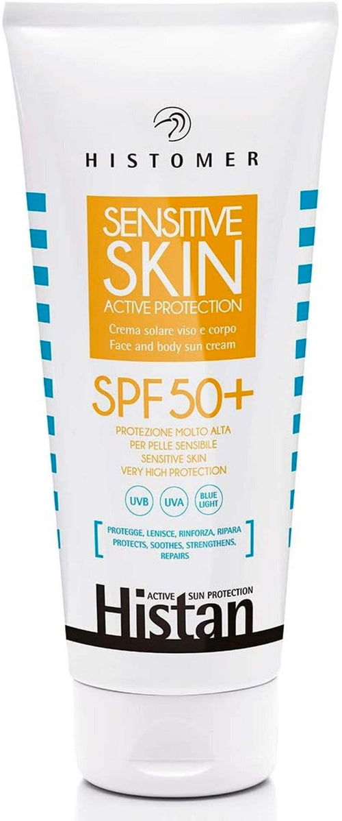 Histomer Histan Sensitive Skin Active Protection Spf 50 + 200ml Crema Solare Viso E Corpo Altissima Protezione Pelli Sensibili E Allergiche