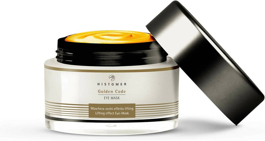Histomer Maschera Occhi Golden Code Eye Mask 45 Ml + Contorno Occhi Per Borse E Occhiaie Golden Code Eye 15ml Set Contorno Occhi Antiage, Anti Occhiaie E Borse, Antirughe Con Oro Colloidale Puro, Bio Peptidi E Cellule Staminali Vegetali