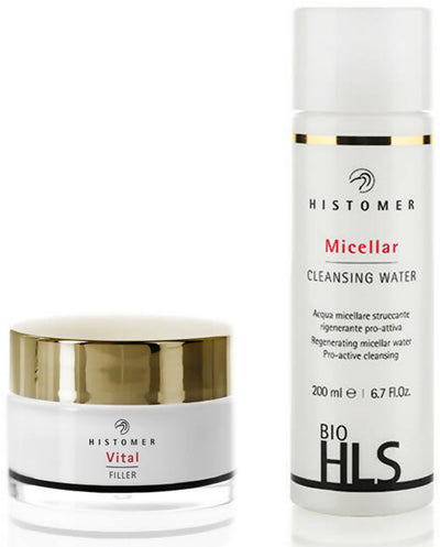 Histomer Set Acqua Micellare Struccante, Rigenerante Pro-attiva 200ml. + Vital Filler Crema Viso 24h Riempimento Rughe 50ml.