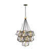 Lampadario Classico Astrid Acciaio Bronzo Metallico Opaco Oro Deluxe 11 Luce E27