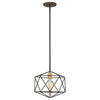 Sospensione Industrial Nordica Astrid Metallo Bronzo Opaco 1 Luce E27