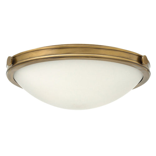 Plafoniera Contemporanea Collier Acciaio Ottone Antico Vetro 3 Luci E27