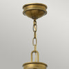 Lampadario Contemporaneo Collier In Acciaio Ottone Antico Vetro 4 Luci E14