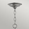 Lampadario Contemporaneo Gentry Acciaio Peltro Vetro 6 Luci E14