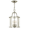Lampadario Contemporaneo Gentry Acciaio Nichel Lucido Vetro 4 Luci E14