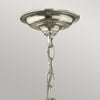 Lampadario Contemporaneo Gentry Acciaio Nichel Lucido Vetro 3 Luci E14