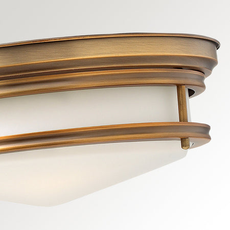 Plafoniera Contemporanea Hadley Acciaio Bronzo Spazzolato Vetro 3 Luci E27