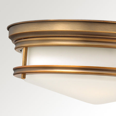 Plafoniera Contemporanea Hadley Acciaio Bronzo Spazzolato Vetro 3 Luci E27