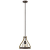 Sospensione Industrial Nordica Middlefield Acciaio Ferro Ruggine Legno Luce E27