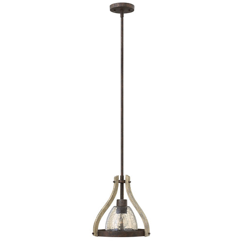 Sospensione Industrial Nordica Middlefield Acciaio Ferro Ruggine Legno Luce E27