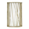 Applique Contemporanea Nest Metallo Foglia Argento Vetro 1 Luce E27