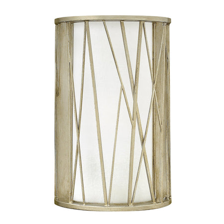 Applique Contemporanea Nest Metallo Foglia Argento Vetro 1 Luce E27