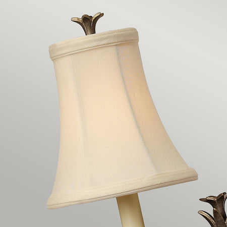 Applique Contemporanea Plantation Acciaio Bronzo Perlato Tessuto 1 Luce E14