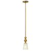 Sospensione Contemporanea Zelda Acciaio Ottone Vintage Vetro 1 Luce E27