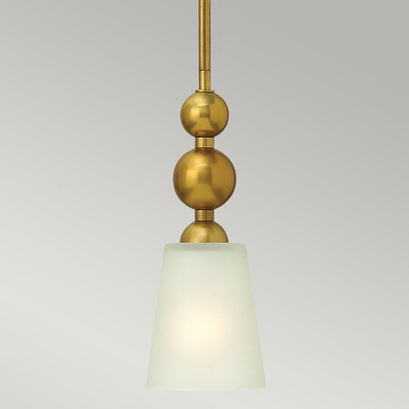 Sospensione Contemporanea Zelda Acciaio Ottone Vintage Vetro 1 Luce E27