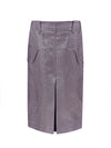 Tom Ford Gonna Lurex in Eco-Pelle Viola da donna