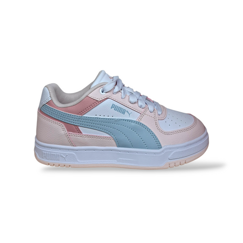 Sneakers bambina PUMA Caven rosa bianco celeste con lacci