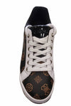 GUESS Sneakers casual donna sportiva fl8nelfal12 marroni brown 100% pelle