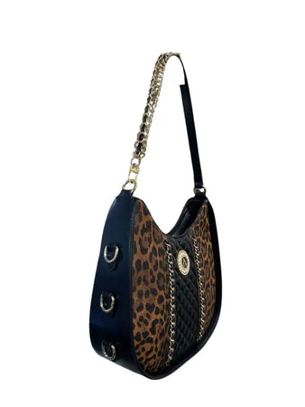 Hobo Roxane - Beige/Nero/Leopoardato / Taglia Unica - Borsa