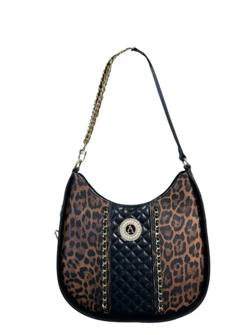 Hobo Roxane - Beige/Nero/Leopoardato / Taglia Unica - Borsa