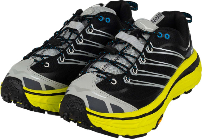 HOKA-ONE-ONE-Mafate-Three2-sneaker-in-black-and-yellow-da-uomo