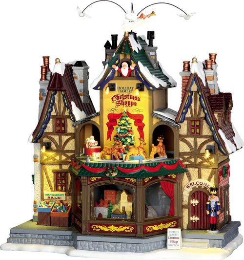 Holiday Hamlet Christmas Shoppe, edificio luminoso per villaggio di Natale in Porcellana‎ Casa e cucina/Decorazioni per interni/Addobbi e decorazioni per ricorrenze/Decorazioni natalizie/Oggettistica MagiediNatale.it - Altamura, Commerciovirtuoso.it