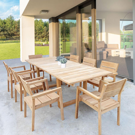 HOLLAND---tavolo-in-teak-allungabile-180/260-x-100-Marrone-Milani-Home