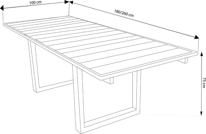 HOLLAND---tavolo-in-teak-allungabile-180/260-x-100-Marrone-Milani-Home