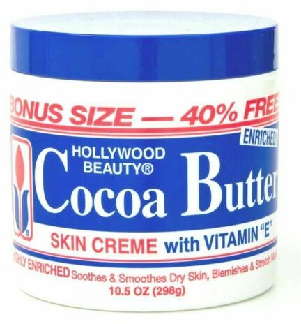 Hollywood Beauty Cocoa Butter Skin with Vitamin 'e' Salon Size 298 G Crema Burro per Corpo per Pelli Secche, Macchie E Smagliature