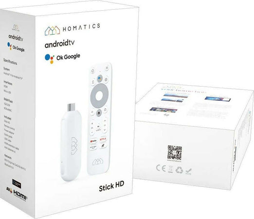 Homatics-STICK-HD-FULL-HD-HDMI-1/8GB-Android-TV-11-certificato-Google