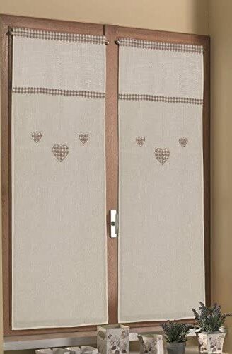 HOME-COLLECTION---COPPIA-TENDINE-CHERIE-60X150-CM-BEIGE-IN-POLIESTERE