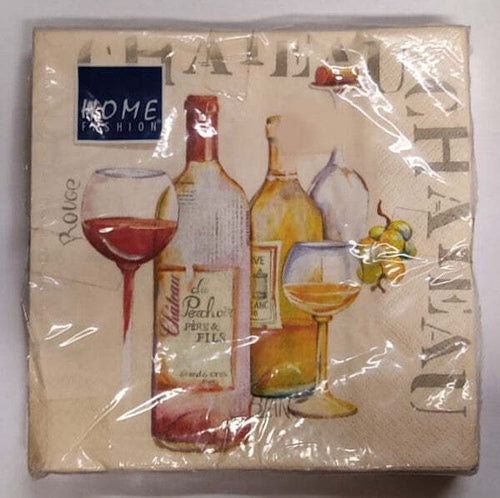 HOME-FASHION---CONFEZIONE-DI-TOVAGLIOLI-PER-DECOUPAGE-DA-20PZ-33X33CM---FANTASIA-BOTTIGLIE-VINO