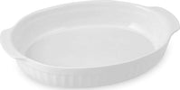 Home-Pirofila-Ovale,-36x24x5.5-cm,-Ceramica,-Bianco